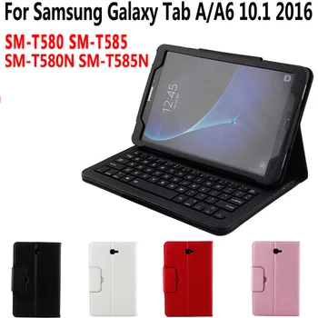 Bluetooth Tastatură Caz pentru Samsung Galaxy Tab Un A6 10.1 2016 2019 T580 T585 T580N T585N T510 T515 Capac Tastatură Funda + Cadou