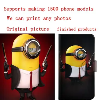 DIY Telefon sac personalizate personalizate Imagine foto din piele PU caz flip cover pentru Huawei P9 Lite Mini