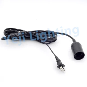 Transport gratuit CE E27 lampă soclu suport cu NOI 2 pini plug și butonul comutator cablu cablul de sârmă set retro iluminat accesorii DIY