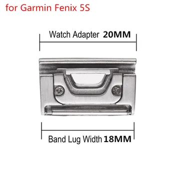 26MM 20MM 22MM Metal Ceas Trupa de Eliberare Rapidă Incuietoare Adaptor Conector pentru Garmin Fenix 5X/Fenix 3/Fenix 3 H/Fenix 5/5S/5 Quatix