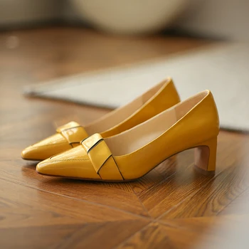 2021 Vânzare Fierbinte Singură Pantofi Femei Pompe De Brevete Din Piele Primavara-Vara A Subliniat Deget De La Picior Elegant Petrecere De Nunta Biroul Pantofi Doamnelor