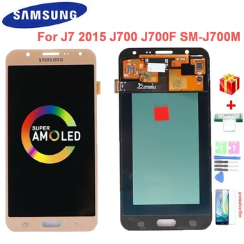 Super AMOLED J700 LCD Pentru Samsung Galaxy J7 J700F J700M J700H SM-J700F J700M J700D Display Touch Screen Digitizer Asamblare