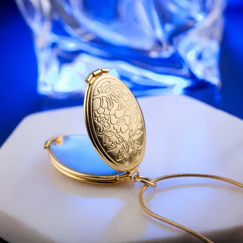 Ramă Foto de moda de Memorie Medalion Pandantiv Colier de Plata/de Aur Romantic Vintage Rose Floare 925 de Bijuterii de argint pentru Femei Cadouri