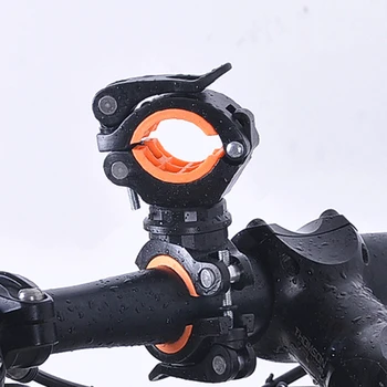 360 de Grade de Rotație de Ciclism Biciclete de Lumină, Dublu Deținător Fata LED-uri Lanterna Lampa Pompa de Ghidon Mount Titularului de Biciclete Dotari Bl