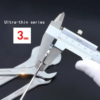 8pcs/set 6-27mm Universal Open End Wrench Set de 3 mm Ultra-subțire Dublu Cheie Multi-Funcția de Oțel Carbon Cheie pentru Arborele de Antrenare