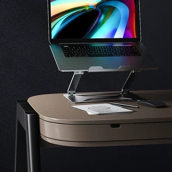 Reglabil Aluminiu Ergonomic Tava Laptop Dublu-Strat Stand de Laptop de Bază de Ridicare pentru Tableta Laptop Ventilație