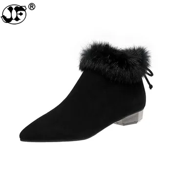 Toamna și iarna zapada ghete femei de moda blană cald bumbac cizme scurte femei impermeabil anti-alunecare pantofi plat femeie gh