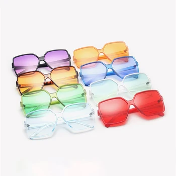 14 Culori de Epocă Mare de Lentile de ochelari de Soare Patrati Femei Barbati Brand de Lux Ochelari Supradimensionate, Ochelari de Soare Femei Nuante Coulos Anti-UV