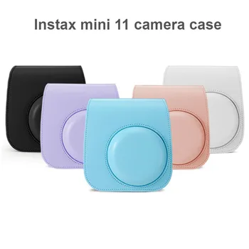 Fujifilm Instax Mini 11 Camera Instant Caz Solid de Culoare de Epocă PU Piele Curea de Umăr Sac Protector Caz Acoperire Husă