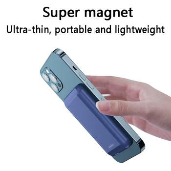 Pentru Magsafe iphone 12 mini 12proMax 2020 NOU Ultra-subțire Magnetic Wireless Power Bank Încărcătorul Bateriei auxiliare de Încărcare comoară