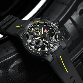 Bărbați Ceas GHEPARD Top Brand de Lux Cronograf Sport pentru Bărbați Ceasuri Quartz Cronograf Ceas Masculin Ceasuri Relogio Masculino