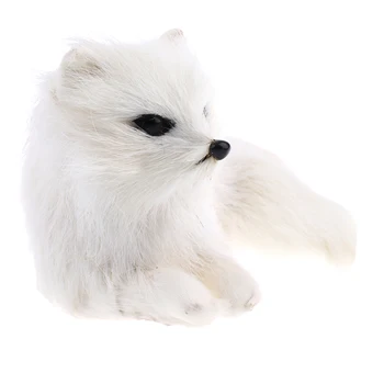 Drăguț Simulare Minte Lowrie Vulpi Model Animal De Acțiune Figurina Decor Acasă Artizanat Cadou De Crăciun Acasă Decorare Jucării