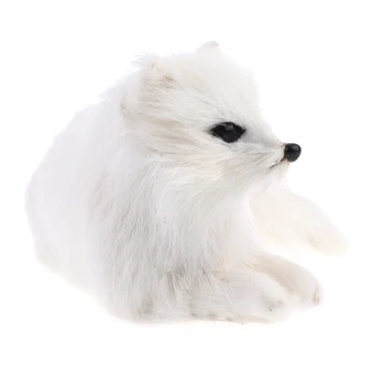 Drăguț Simulare Minte Lowrie Vulpi Model Animal De Acțiune Figurina Decor Acasă Artizanat Cadou De Crăciun Acasă Decorare Jucării