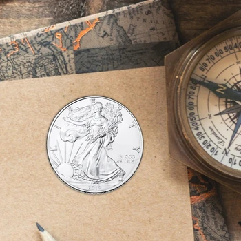 American Statuia Libertății Argint Placat cu Vulturul de Fier Monedă Comemorativă de Colecție Cadou Morgan Dollar NE Monede