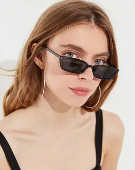 Femei mici Ochi de Pisica ochelari de Soare Vintage Dreptunghiulară Ochelari Lady Clasic Feminin Nuanta de Moda Oculos UV400 Brand de Lux