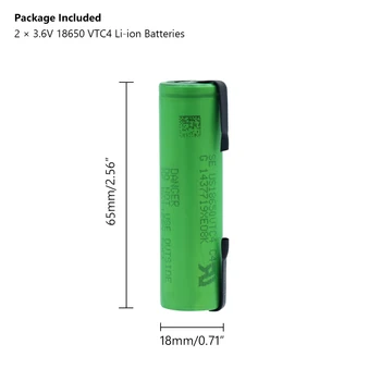 3.6 V 18650 Litiu Baterie 2100mAh Mare de scurgere 30A acumulatori cu nichel file Pentru US18650VTC4 E-țigară Lanterna