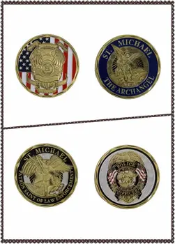 10buc/lot NE falg St. Michael arhanghel ofițer de Aplicare a legii și de Poliție Ofițer de bronz de suveniruri provocare monede collectiable