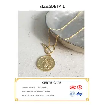 INZATT Real Argint 925 Gotic Neregulate Rotund Pandantiv Colier Pentru Femei Petrecere Trendy Bijuterii Fine 2019 Accesorii
