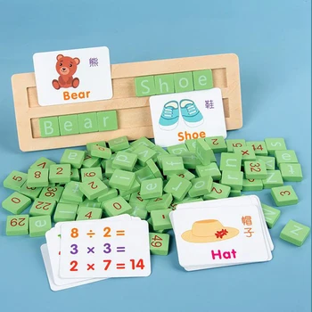 Montessori Matematică Scrisori de Ortografie Cuvinte de Învățare Timpurie Jucării pentru Copii