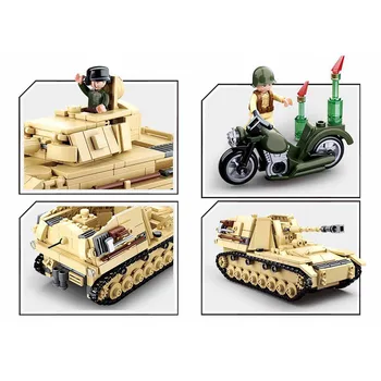 543pcs-al doilea Război Mondial militar seria rezervor război mondial Germania model Panzer IV Blocuri de Constructii Pentru Copii Cadouri de Craciun