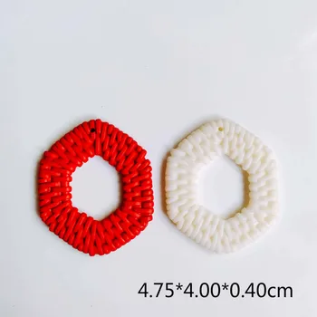 Acrilic din Plastic Imitație Țese Pandantiv Accesorii Cercel Farmecul Colier Bijuterii Găsirea Material Diy 10buc KP2598