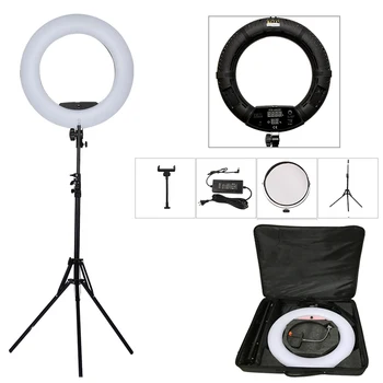 Yidoblo Negru FD-480II LED Inel Kit Bi-color 96w Selfie Video de Lumină Inel de Lumină Lampă cu Lumină Stand Sac Condus Machiaj Corect