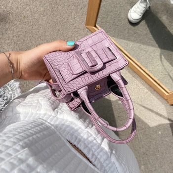 Model de piatra Mini Tote sac de Vară 2020 Nou de Înaltă calitate din Piele PU pentru Femei Designer de Geantă de mână de Călătorie Umăr Geanta Messenger