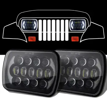 DOT 5x7 Led-uri Faruri 7x6 Hi/Low Led Sigilat Fasciculului Farurilor pentru Jeep Wrangler YJ, Cherokee XJ Chevy Toyota Pickup
