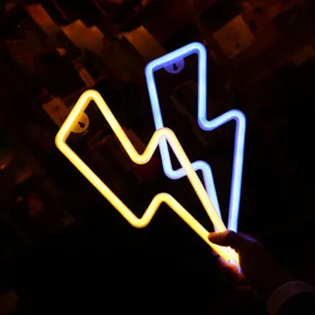 LED Neon Semn Fulgere în Formă de USB Baterii Lumina de Noapte Decorativ, Lampa de Masa Pentru Petrecere Acasă decorare Camera de zi