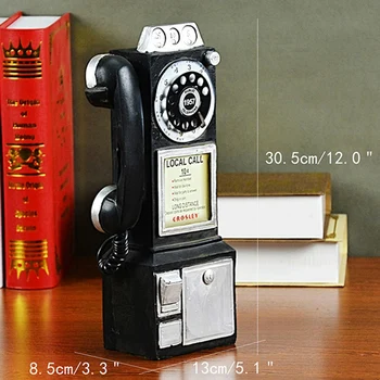 Home Decor Vintage Telefon Model De Perete Meserii Ornamente Retro Acasă Mobilier Figurine Telefon Miniaturale De Decor Cadou