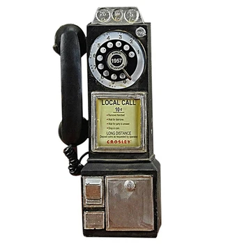 Home Decor Vintage Telefon Model De Perete Meserii Ornamente Retro Acasă Mobilier Figurine Telefon Miniaturale De Decor Cadou