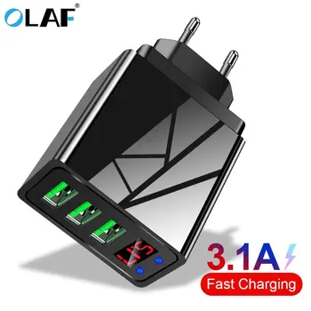 OLAF LED UE NE 3 Porturi USB Încărcător 3A Telefon Mobil Incarcator USB Rapid de Încărcare Încărcător de Perete Pentru iPhone X Samsung S10 Xiaomi