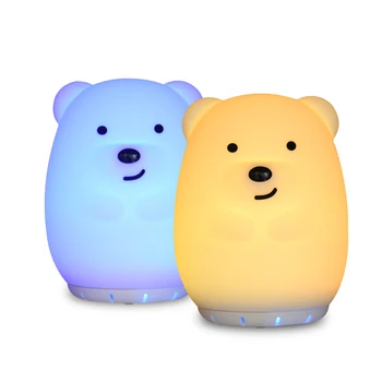 Urs Iepure Lampă de Muzică fără Fir Bluetooth Boxe Player USB Reîncărcabilă Silicon Iepuras RGB LED Lumina de Noapte pentru Copii