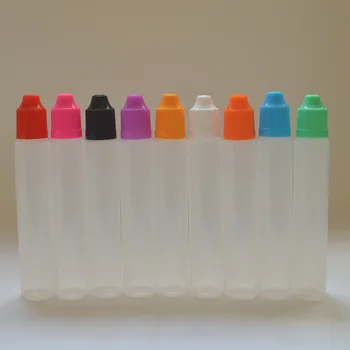 50pcs Moale PE 30ml Pen Forma de Sticla de Plastic Colorat Cu Capac de E-Lichid Mult Slim Gol Dropper Vail