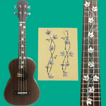 PVC Fretboard Ukulele Grif Inlay Decalcomanii 4 String Chitara Hawaiian Decor Floare Model de Chitara Piese