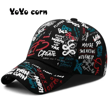 Vara Scrisoare de Imprimare Snapback hat Gorras Hombre Para Casquette Femme Hip Hop Pălării pentru Femei Negru Graffiti Șapcă de Baseball Femei Bărbați