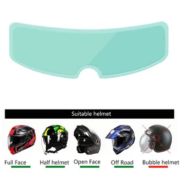 Universal Durabil Motocicleta Vizor Transparent Filmul Rezistenta UV Full-frame, Impermeabil, Anti-Ceață Casca Obiectiv Film