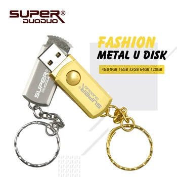 De vânzare la cald Usb Flash Drive 8GB 16GB metal U Stick de 32GB breloc Pen Drive 64GB 128GB ieftine Pendrive 4GB Flash stick cu Mașina