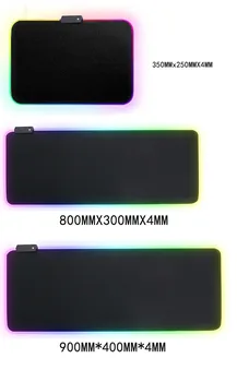 Mairuige de Mari Dimensiuni Gaming MousePad Rgb Personalizat de Culoare LED-uri de Iluminat Natural Cauciuc Antialunecare Pad Tastatură Tabelul Mat pentru Dota Csgo XL