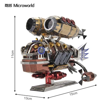Microworld 3D Metal Puzzle Balena Bază F009 3D DIY Tăiat cu Laser a Asambla Jucării Pentru Audit