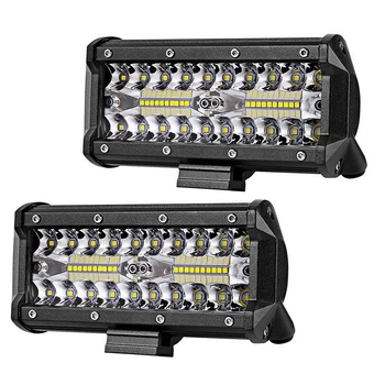 7 inch 400W LED Lumina de Lucru Bar Inundații Locului de întâlnire pentru toate Jeep-uri Offroad 4WD SUV 4x4 Autoturisme Camioane de Conducere Ceață de Lumină de lucru lumină