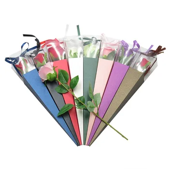 10cs Singur trandafir cutie floare trandafir cutie de cadou de Ziua Îndrăgostiților Cutie de Cadou de vacanță personalizate cutie de cadou flori pachet plin de culoare opțional