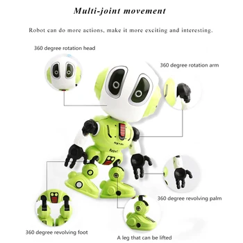Smart Touch Sensing Vorbind Robot de Jucărie Capul Sensibil la Atingere Lumini LED din Aliaj de Jucarii Pentru Copii Robot de Cadou Rosu Verde Albastru Boy Toys