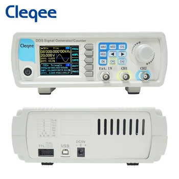 Cleqee JDS6600 15MHZ Dual-channel DDS Generator de Semnal Arbitrar de Undă de Frecvență Metru de Control Digital 2 canale Contra