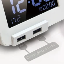 Homtime Vorbitor de masă, Cu USB LED-uri Digitale Ceas de Masa difuzor Bluetooth de citire a temperaturii boxe pentru dormitor Hotel C1PRO