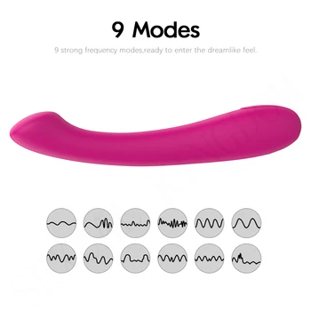9 Moduri de Vibrație AV Stick Silicon Vibrator sex Feminin Vibrator Clitoridian Biberon Stimulator Vaginal Anal Masaj Jucarii Sexuale pentru Cupluri