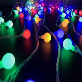 Conectabil 10M led Lumini Șir cu 50led Cherry Bile Zână Șir de Lumini Decorative Nunta de Crăciun în aer liber Patio Garland