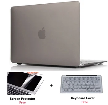 Mat Laptop Case+Screen Protector (Cadou)+Capac Tastatură (Cadou) Pentru Apple Macbook Pro Retina de Aer Atinge Bar 11 12 13 15 inch