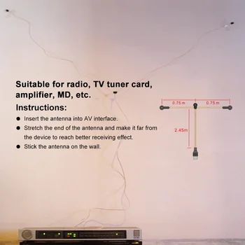 108 Radio Portabil Antena Pentru TV Tuner Card Amplificator MD Desktop Radio Primi Semnal FM Antena Radio