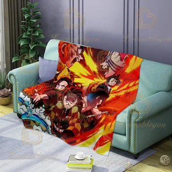 3d Confortabil Cald Iarna Flanelă de Moda Anime Japonez Băieții de Imprimare Copii Adulți Canapea Moale Capacul Pături